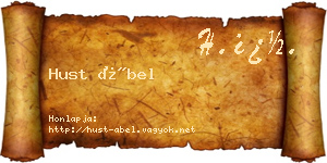Hust Ábel névjegykártya